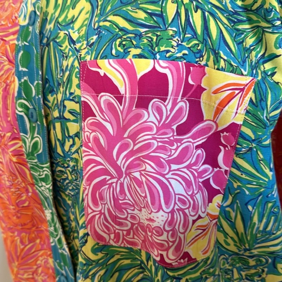 LILLY PULITZER 100% cotton, colorful blouse ladies SMALL size 8 to 10 - Picture 8 of 10